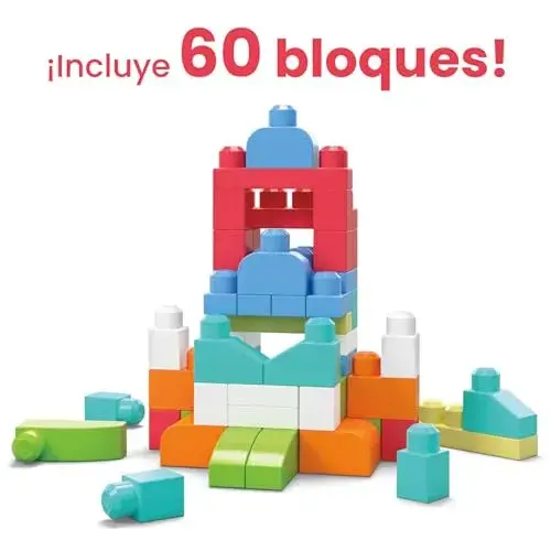 Mega Bloks Brinquedo de Construção Bolsa Rosa 60 Peças