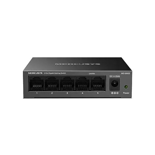 Mercusys MS105GS Switch Gigabit 5 Portas Preto