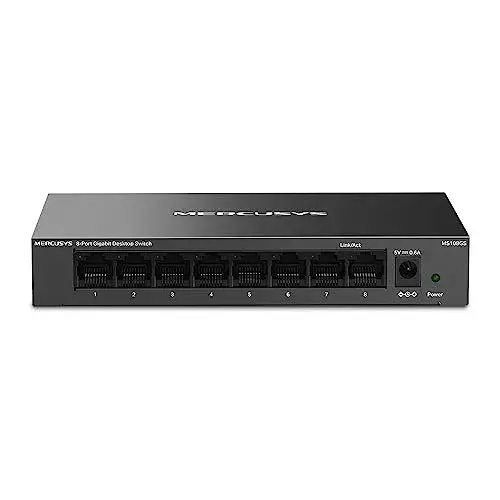 Mercusys MS108GS Switch Gigabit 8 Portas Preto