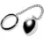 Metal Hard Cock Ring Metal 50MM Preto Cadeia com Bola
