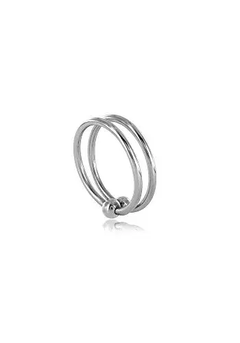 Metal Hard Double Glans Ring Aço Inoxidável 30MM