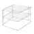 Metaltex Canto com 3 Alturas em Metal Preto 25x25x19cm