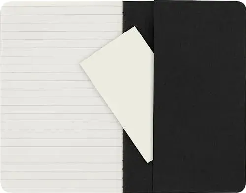 Moleskine Caderno Cahier de Bolso Pautado Preto 3 UNID
