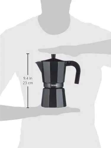 Monix Vitro Noir Cafeteira Italiana Alumínio 9 Xícaras