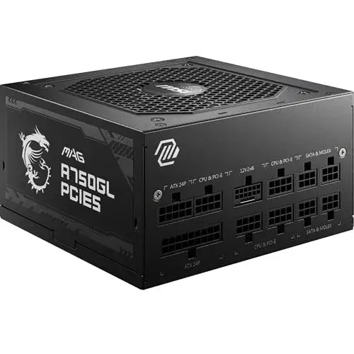 MSI 750W MAG A750GL 80 PLUS Gold Preto