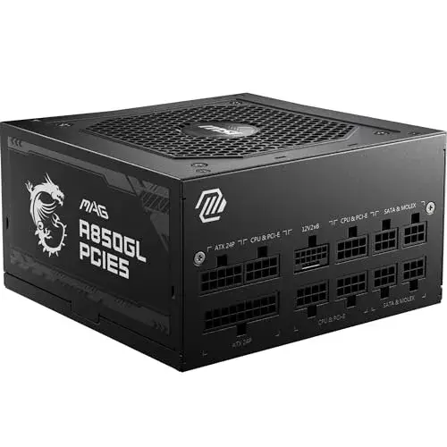 MSI 850W MAG A850GL ATX 80 PLUS Gold Preto