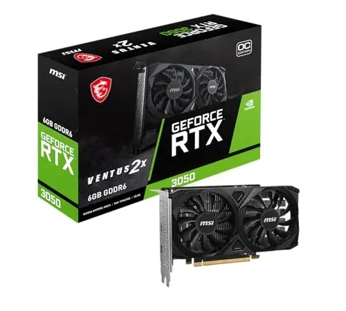MSI GeForce RTX 3050 VENTUS 2X E 6G OC 1492 MHz 6GB GDDR6 2304 cores