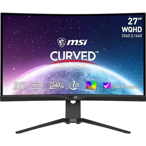 MSI MAG 27″ WQHD 1440p Jogos Curvo
