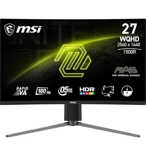 MSI MAG 27CQ6PF 27″ QuadHD LCD Curvo