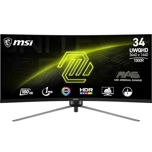 MSI MAG 34 34″ UWQHD 1440p Curvo