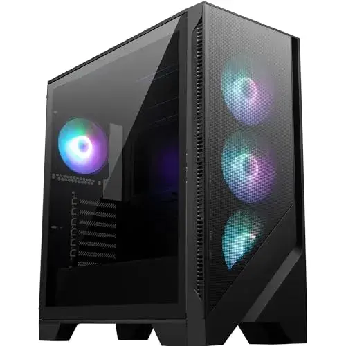 MSI MAG FORGE 320R Micro Tower Caixa de PC Preto Cristal Templado USB 3.2