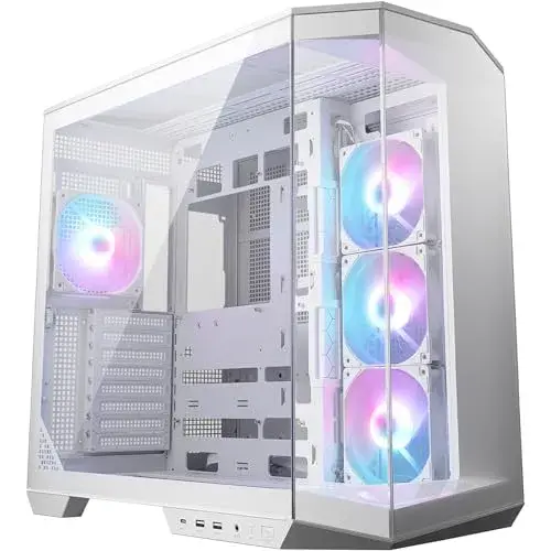 MSI MAG PANO M100R PZ Semi Torre Vidro Branco ARGB