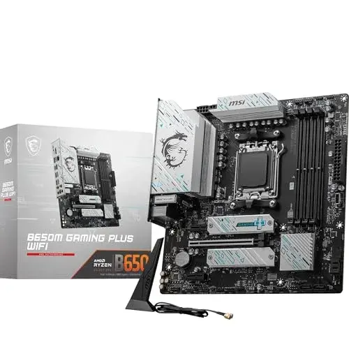 MSI Motherboard B650M GAMING PLUS WIFI AM5 micro ATX Preto DDR5