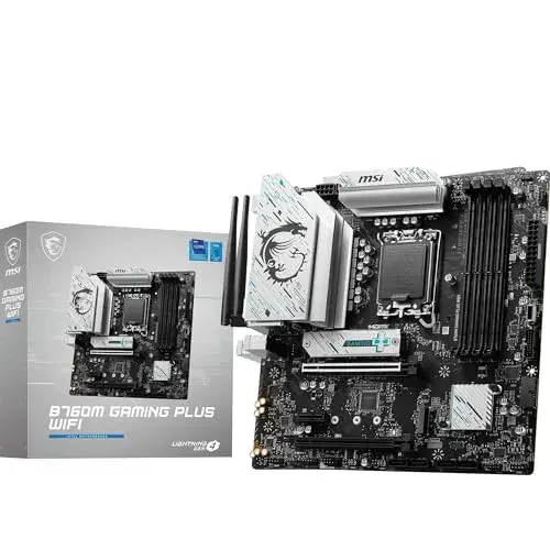 MSI Motherboard B760M GAMING PLUS WIFI mATX Preto DDR5 Wi-Fi 6E Bluetooth 5.3