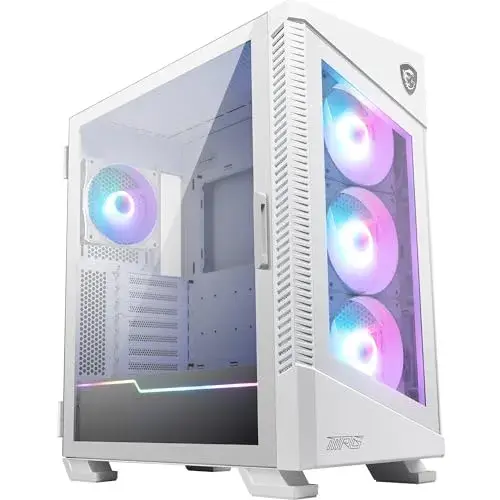 MSI MPG VELOX 100R ATX Midi Tower Branco Temperada com vidro e ARGB