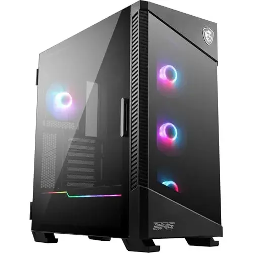MSI MPG Velox 100R ATX Midi Tower Preto ARGB Ventiladores e vidro temperado