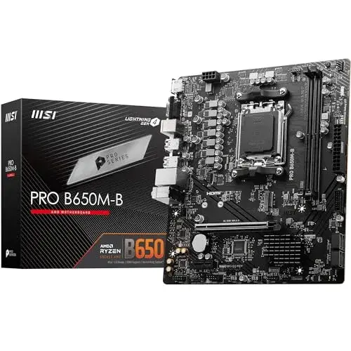 MSI PRO B650M-B AMD B650 Micro-ATX Preto Simples de usar