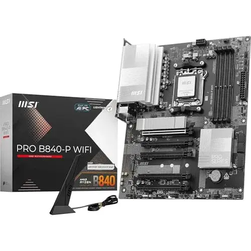 MSI PRO B840-P WIFI AMD B840 ATX 243,8 mm 304,8 mm Preto DDR5 Wi-Fi 7 Bluetooth 5.4