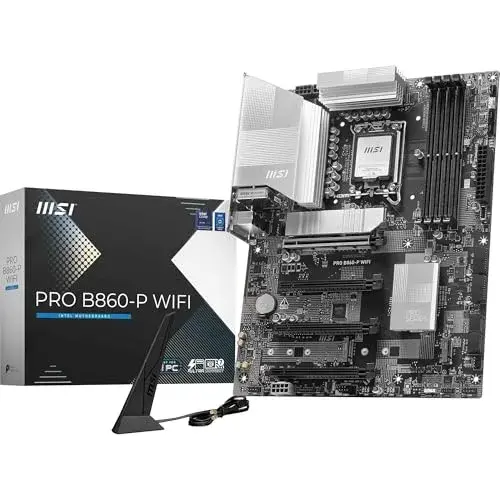 MSI PRO B860-P WIFI Intel B860 ATX Preto Suporte DDR5 PCIe 5.0 M.2 Wi-Fi 7