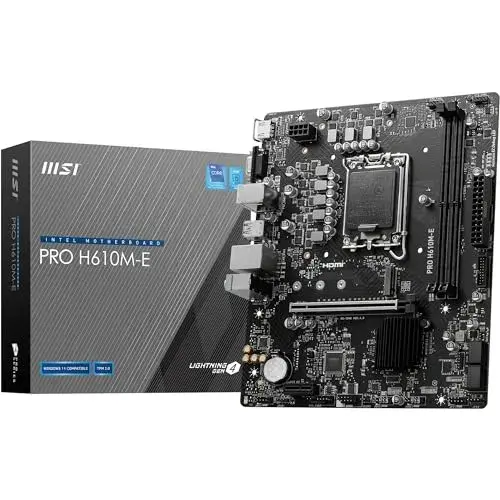 MSI PRO H610M Intel DDR5 96GB RAM Plataforma Intel