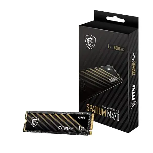 MSI Spatium M470 1TB SSD PCIe Gen4 x4 Preto