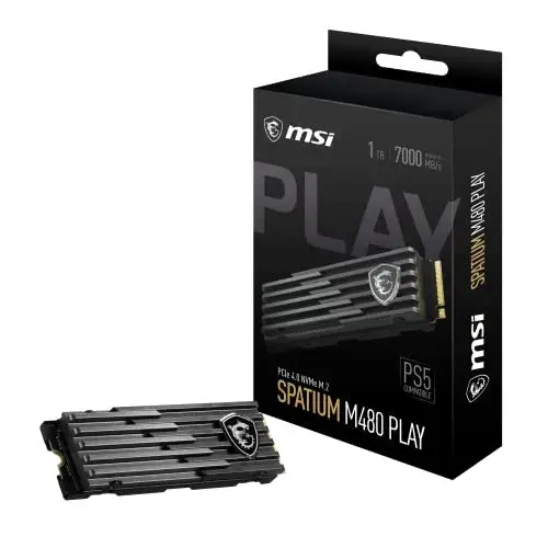 MSI Spatium M480 1TB SSD PCIe 4.0 NVMe Preto