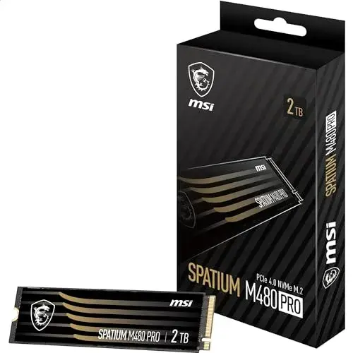 MSI Spatum M480 Pro 2TB SSD PCIe 4.0 NVMe Preto