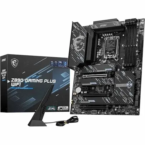 MSI Z890 GAMING PLUS WIFI LGA 1851 ATX Preto Wi-Fi 7 Bluetooth 5.4