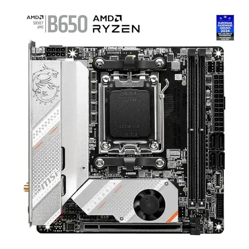 MSI MPG B650I Edge Wifi AMD B650 Mitx Preto DDR5 PCIe 4.0 Wi-Fi 6E