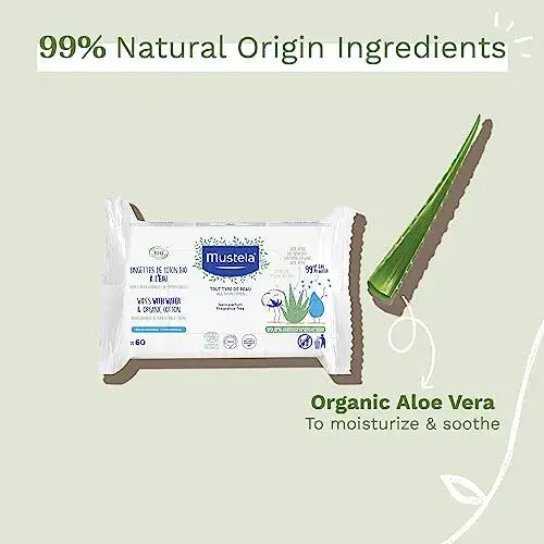 Mustela Toalhetes Água Bio 60 Unidades