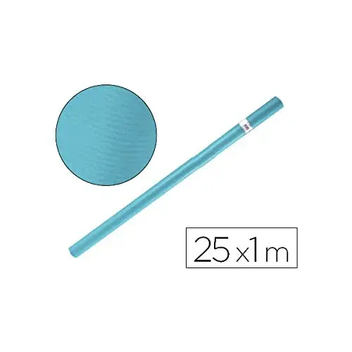 Papel Kraft 65g/m² Azul Turquesa Rolo 25m