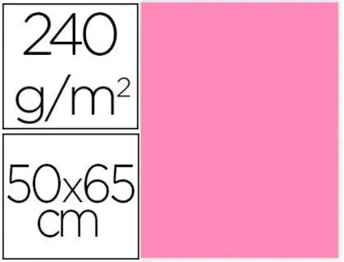 Cartolina 240g/m² Rosa 50×65 cm 25Fls