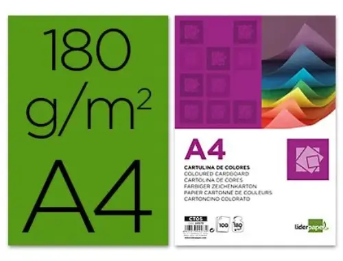 Cartolina 180g/m² Verde Abeto A4 100 fls