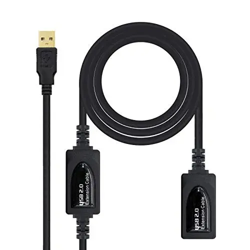 Nanocable 10.01.0212 Cabo Extensor USB 25m Tipo A Macho A Fêmea