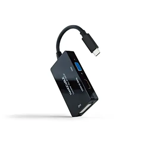 Nanocable 10.16.4301-ALL Adaptador USB-C > HDMI / DVI / VGA 20cm Black