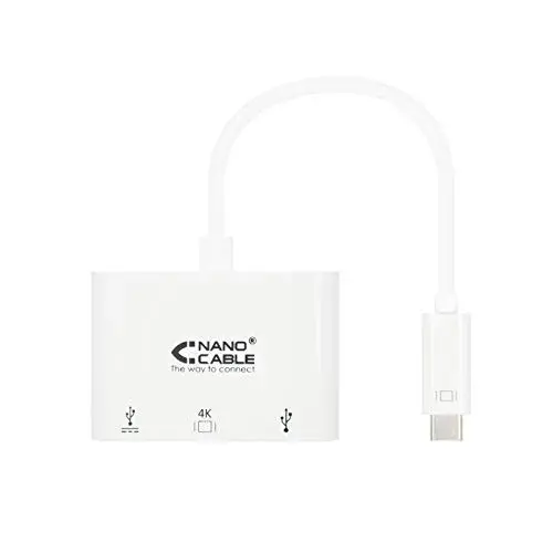 Nanocable 10.16.4302 Conversor USB-C para HDMI USB 3.0 5 Gbps Branco