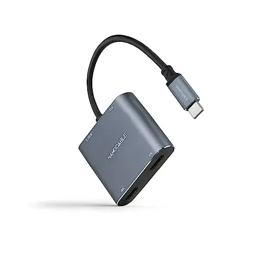 Nanocable 10.16.4305 Adaptador USB-C com 2 portas HDMI e Power Delivery 60W