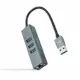 Nanocable Hub USB 3.0 a Ethernet Gigabit 3 portas