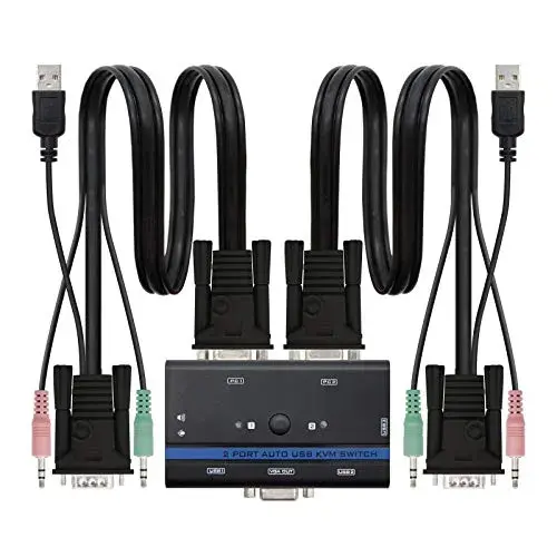 Nanocable KVM Switch 2 Portas VGA USB 3.5mm