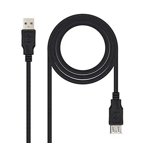 Nanocable Nanocable Cabo USB 2.0 Extensor 1,8m A Macho/A Fêmea