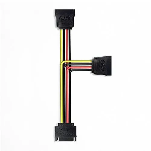 Nanocable Cabo de Alimentação SATA 20cm Conector Macho para 2 SATA Fêmea