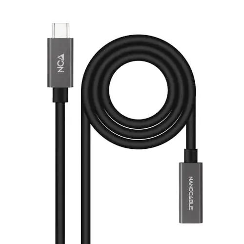 Nanocable USB-C Macho para USB-C Fêmea 1.5 Metros