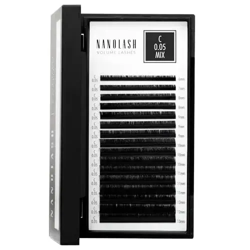 Nanolash Extensões de Pestanas Postiças Preto Fosco 6-13mm