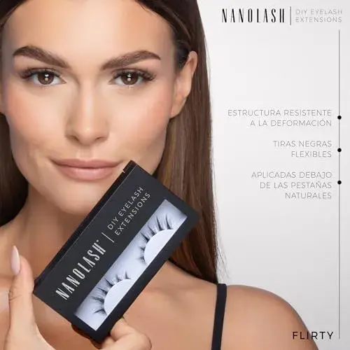 Nanolash Linha Postiças para Pestanas Preto Natural 36 Peças