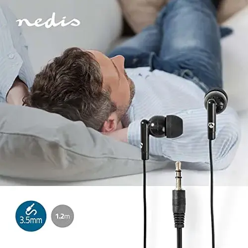 Nedis HPWD1000BK Auriculares In-Ear 3.5mm Preto