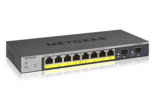 Netgear GS110TP-300EUS Switch ProSafe Smart 10/100/1000 8 Portas