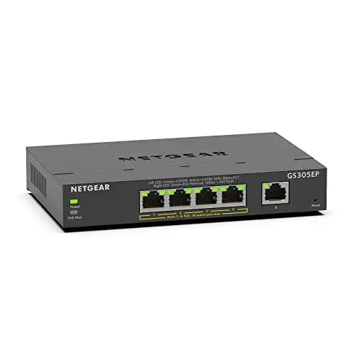 Netgear GS305EP Switch Ethernet 10/100/1000 Mbps 5 Portas