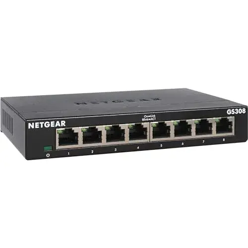 Netgear GS308 Switch Ethernet Gigabit 8 Portas