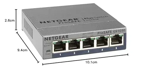 Netgear GS105E Switch de Rede 2000 Mbps 5 Portas