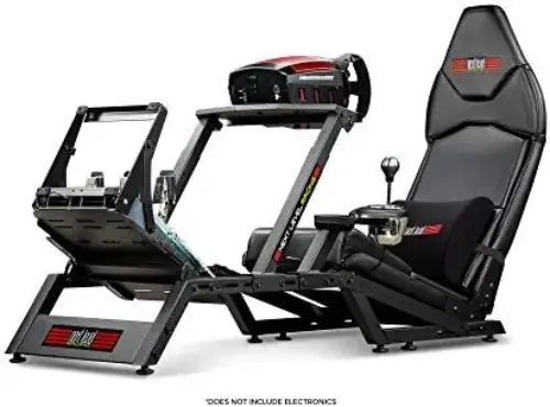 Next Level Racing Suporte Simulator F-GT Cockpit Compatível com Rodas e Pedais Prateado